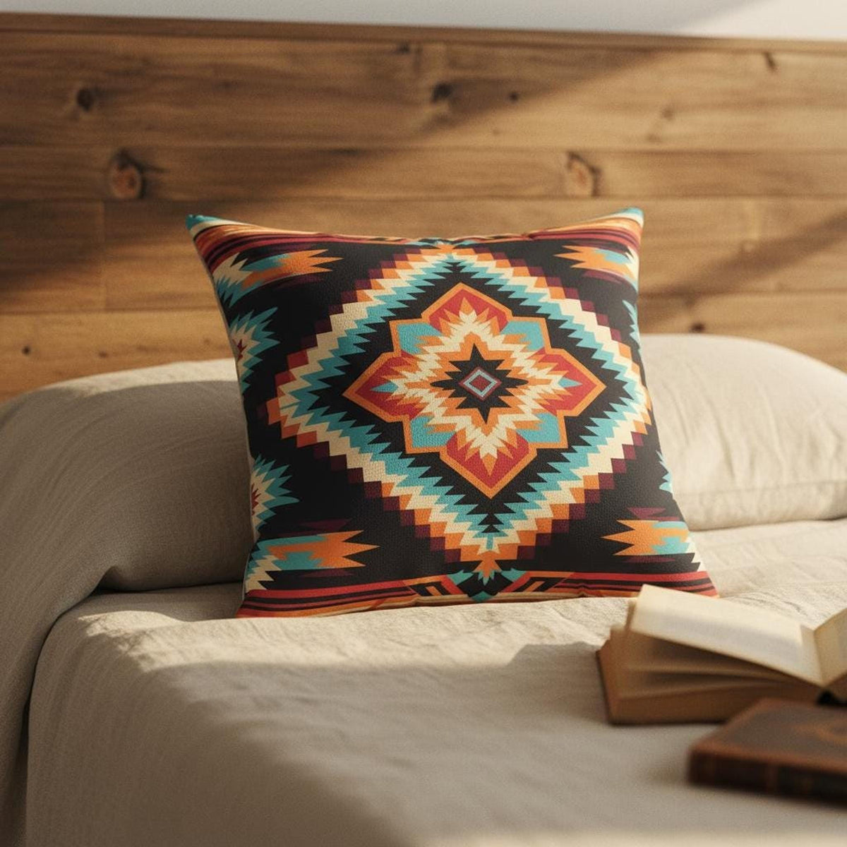 Southwestern Aztec Throw Pillow: Bohemian Home Decor Accent