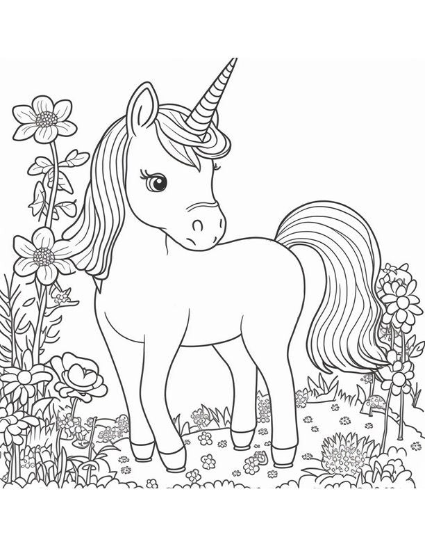 Whimsical Unicorn Art for Children - Instant Digital Download