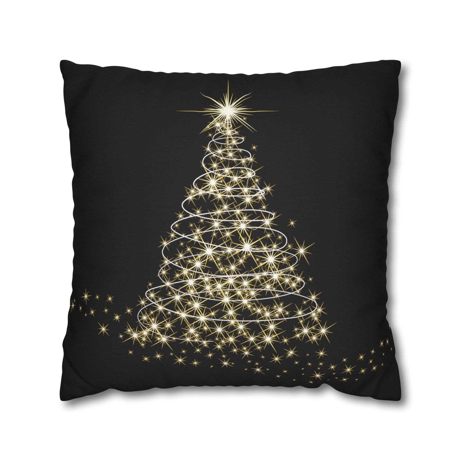 Gold Tree Pillow Case for Christmas Holiday Decor - Perfect Hostess Gift
