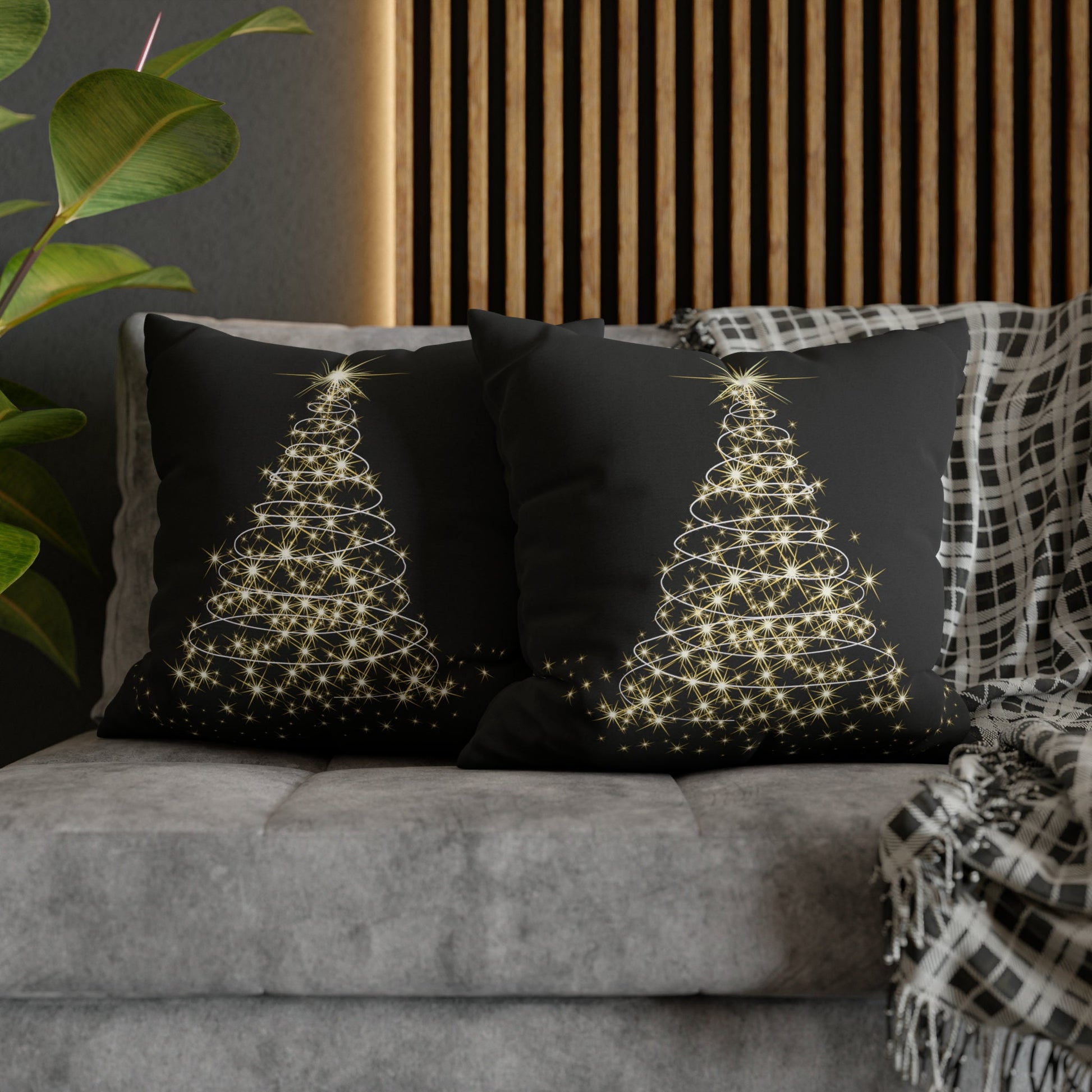 Gold Tree Pillow Case for Christmas Holiday Decor - Perfect Hostess Gift