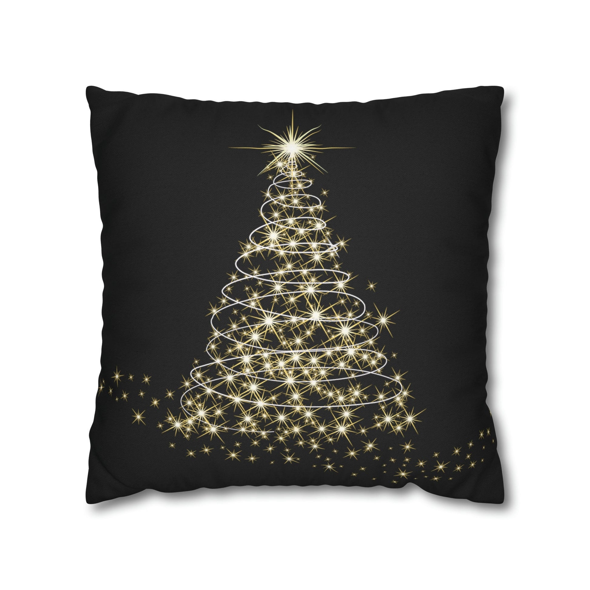 Gold Tree Pillow Case for Christmas Holiday Decor - Perfect Hostess Gift
