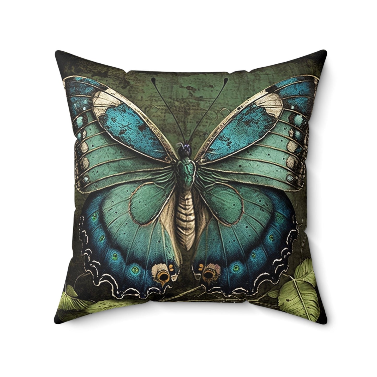 Butterfly Throw Pillow, Green & Blue Butterfly Pillow, Throw Pillow, Butterfly Pillow, Host Gift