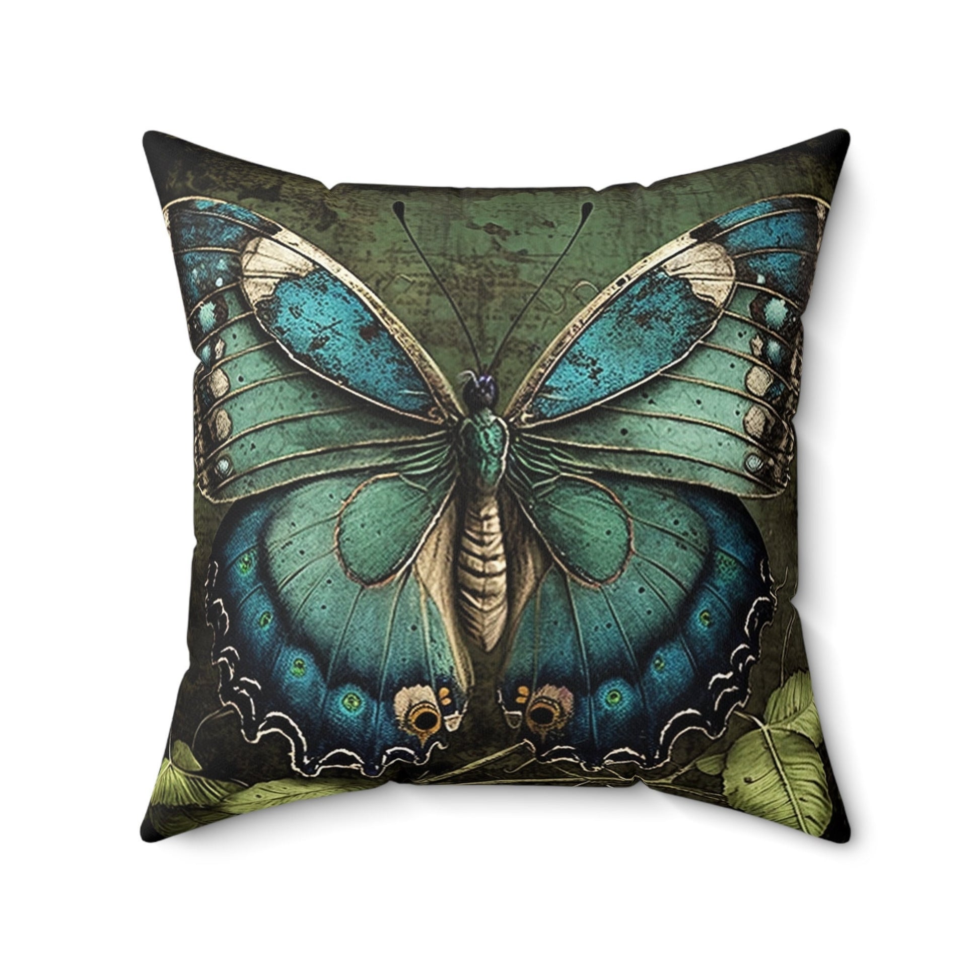 Butterfly Throw Pillow, Green & Blue Butterfly Pillow, Throw Pillow, Butterfly Pillow, Host Gift