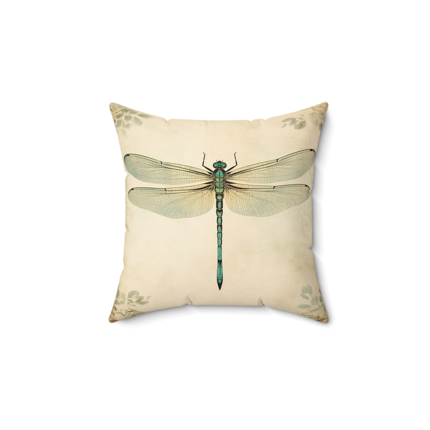 Elegant Dragonfly Design Pillow Cover for Couch or Gift, Chic Beige Minimalist Decor