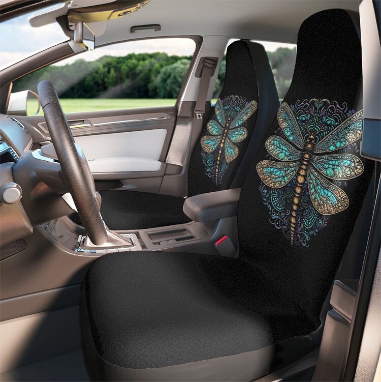 Dragonfly Car Seat Protector: Stylish Automobile Accessory for Adventure Lovers and Insect Enthusiasts