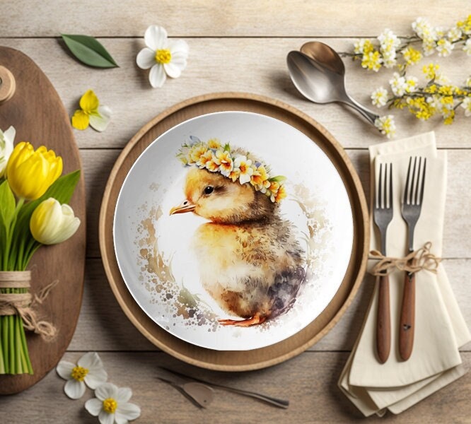 Easter Chick Dinner Plates: Festive Spring Tableware for Holiday Celebrations & Gift Ideas