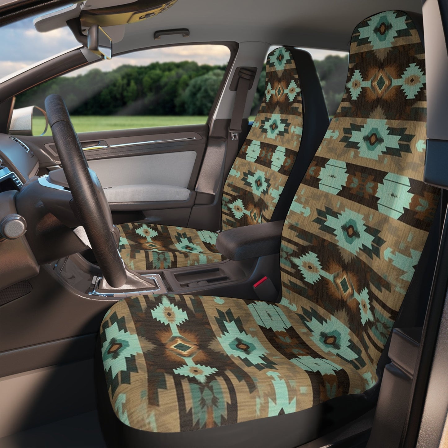 Native American Southwestern Car Seat Covers - Unique Vehicle Interior Accessory for New Drivers