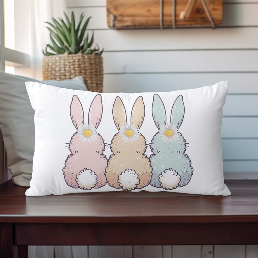 Charming Easter Rabbit Cushion: Springtime Decor for Home, Bedroom & Festive Gift-Giving