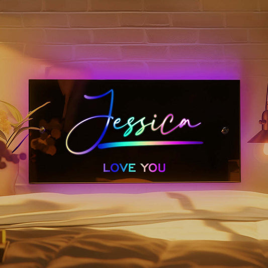 Custom Name Mirror, LED Name Mirror, Personalized Mirror, Shop Sign, Gift Giving Idea 313854045892640768