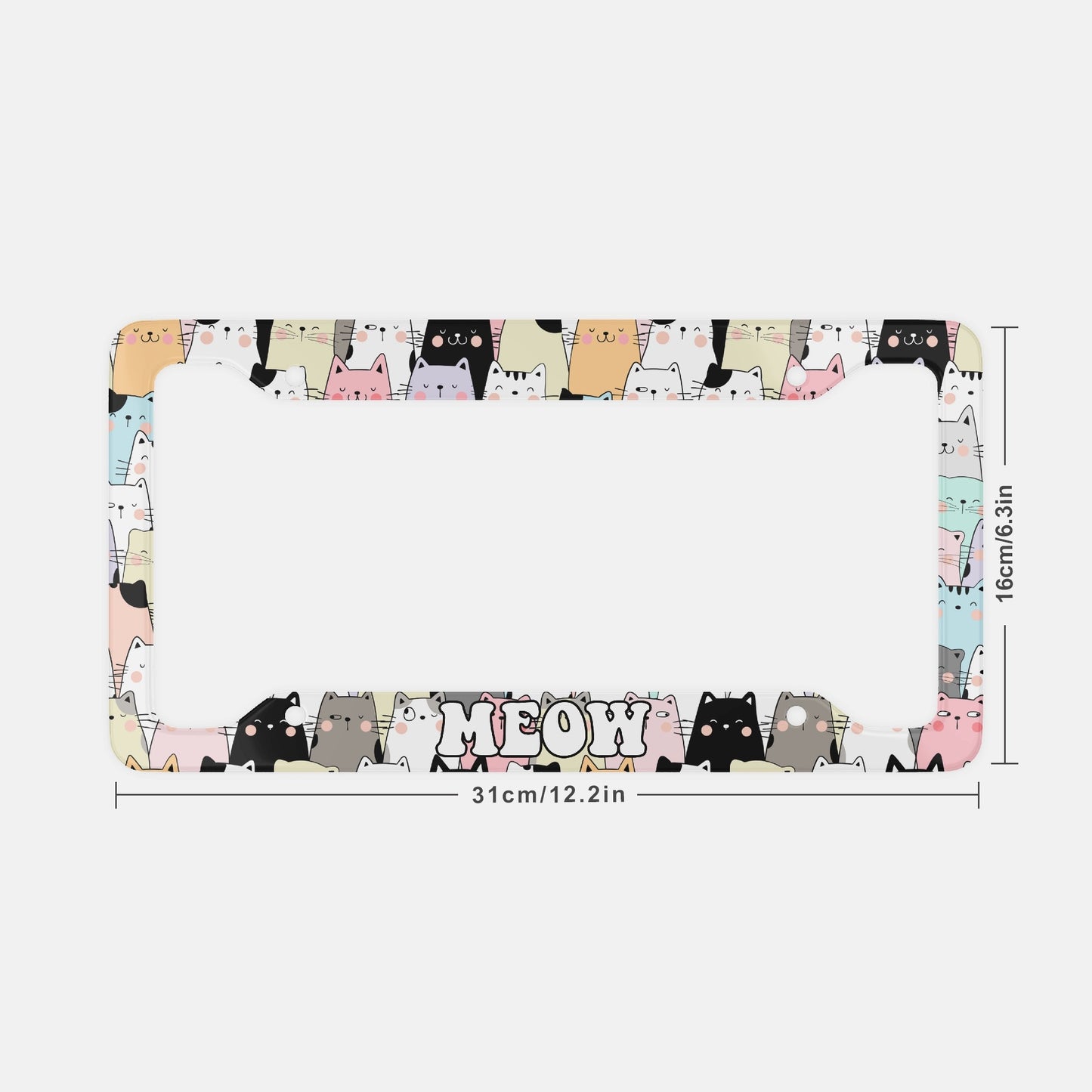 Adorable Cat License Plate Frame - Perfect Gift for Cat Lovers