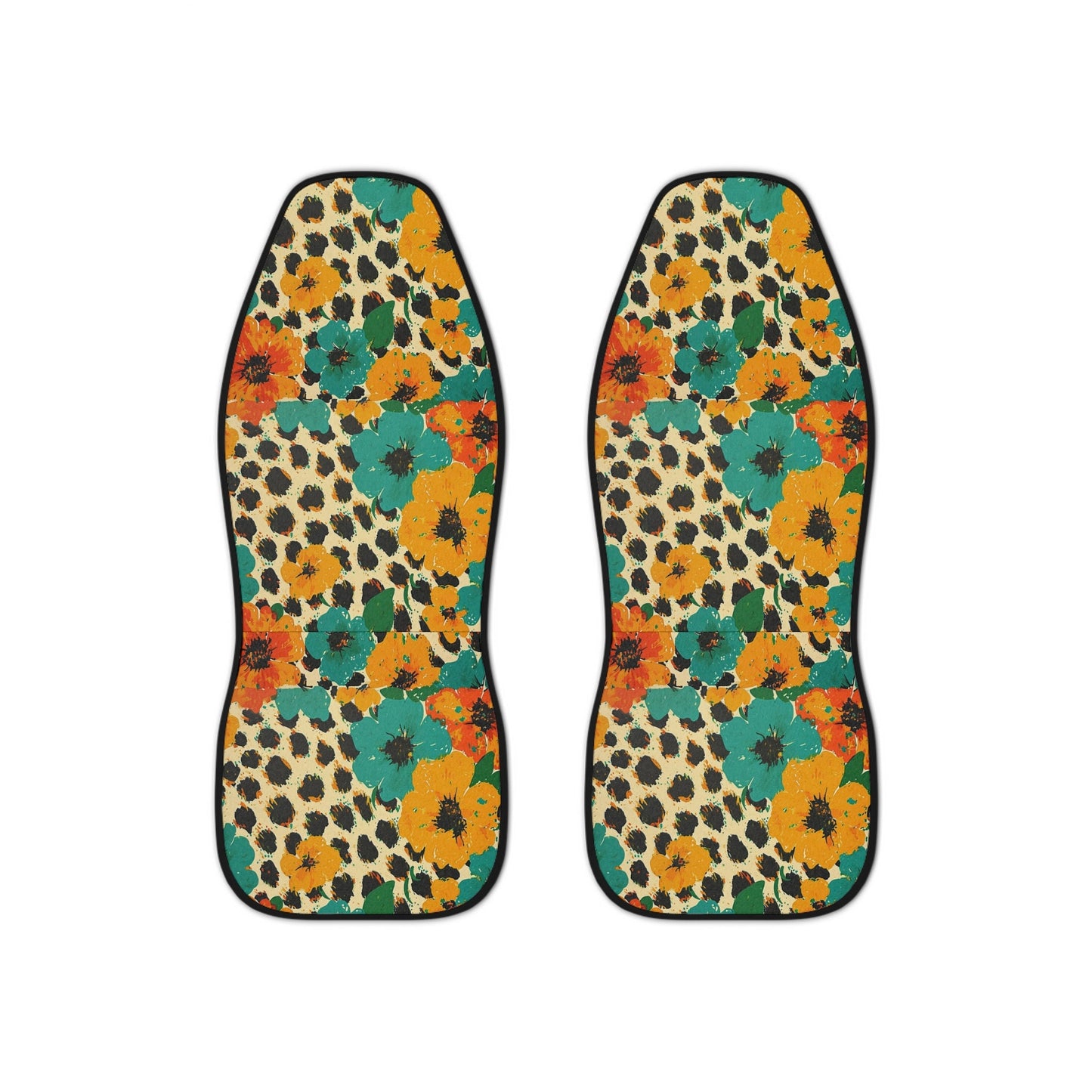 Leopard Floral Car Seat Covers: Bold Wild Elegance Automotive Accessory