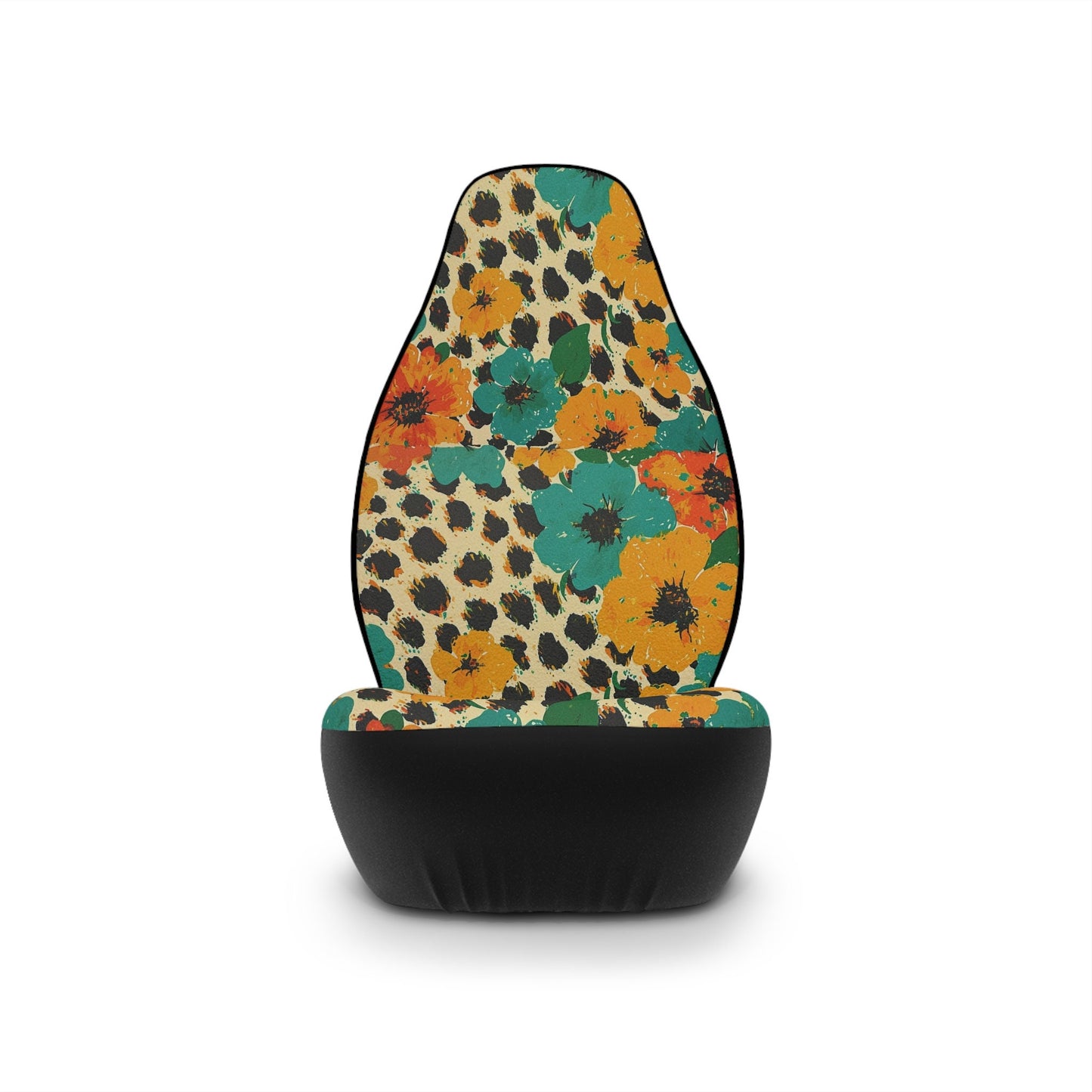 Leopard Floral Car Seat Covers: Bold Wild Elegance Automotive Accessory