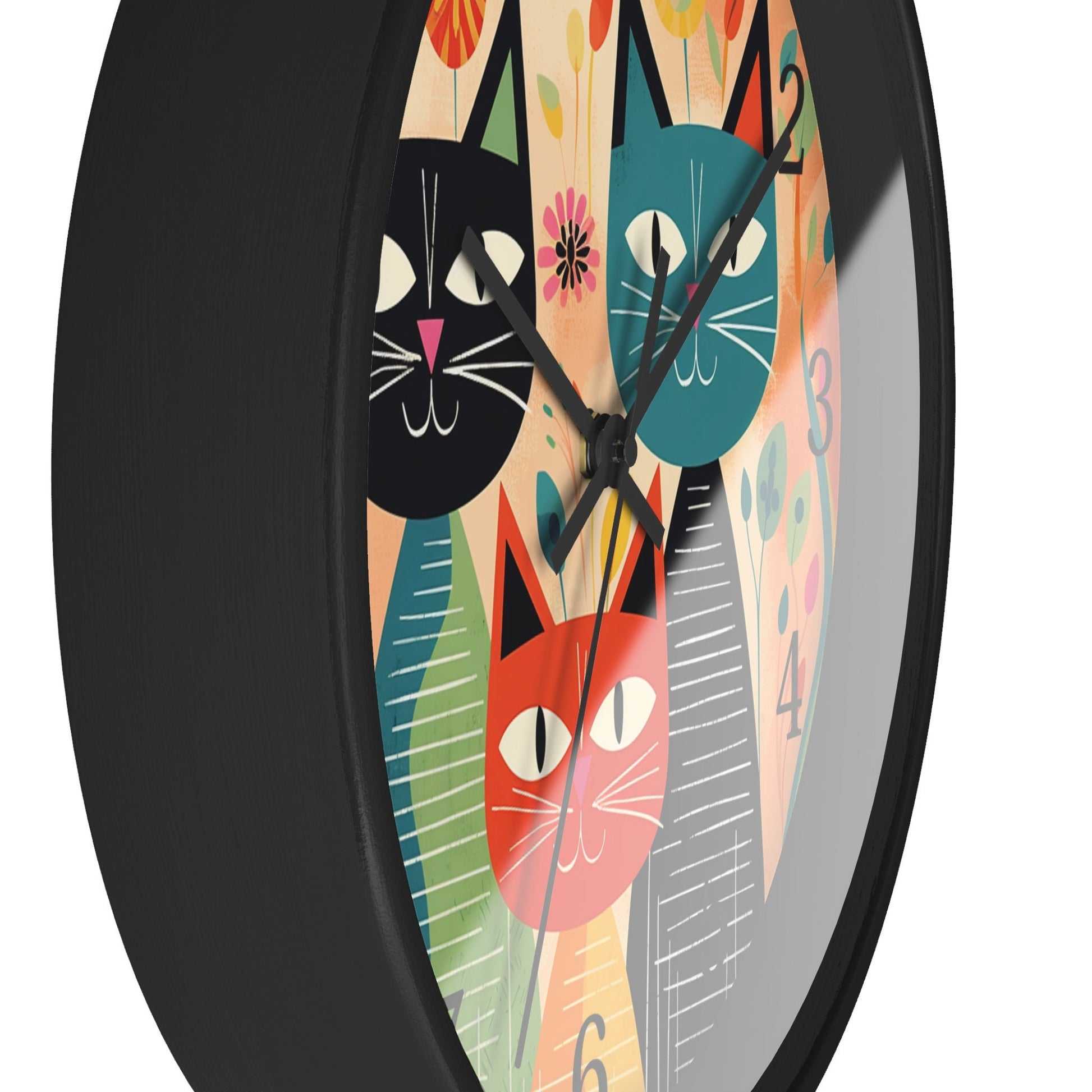 Vintage Mid-Century Cat Wall Clock for Unique Home Decor Gift