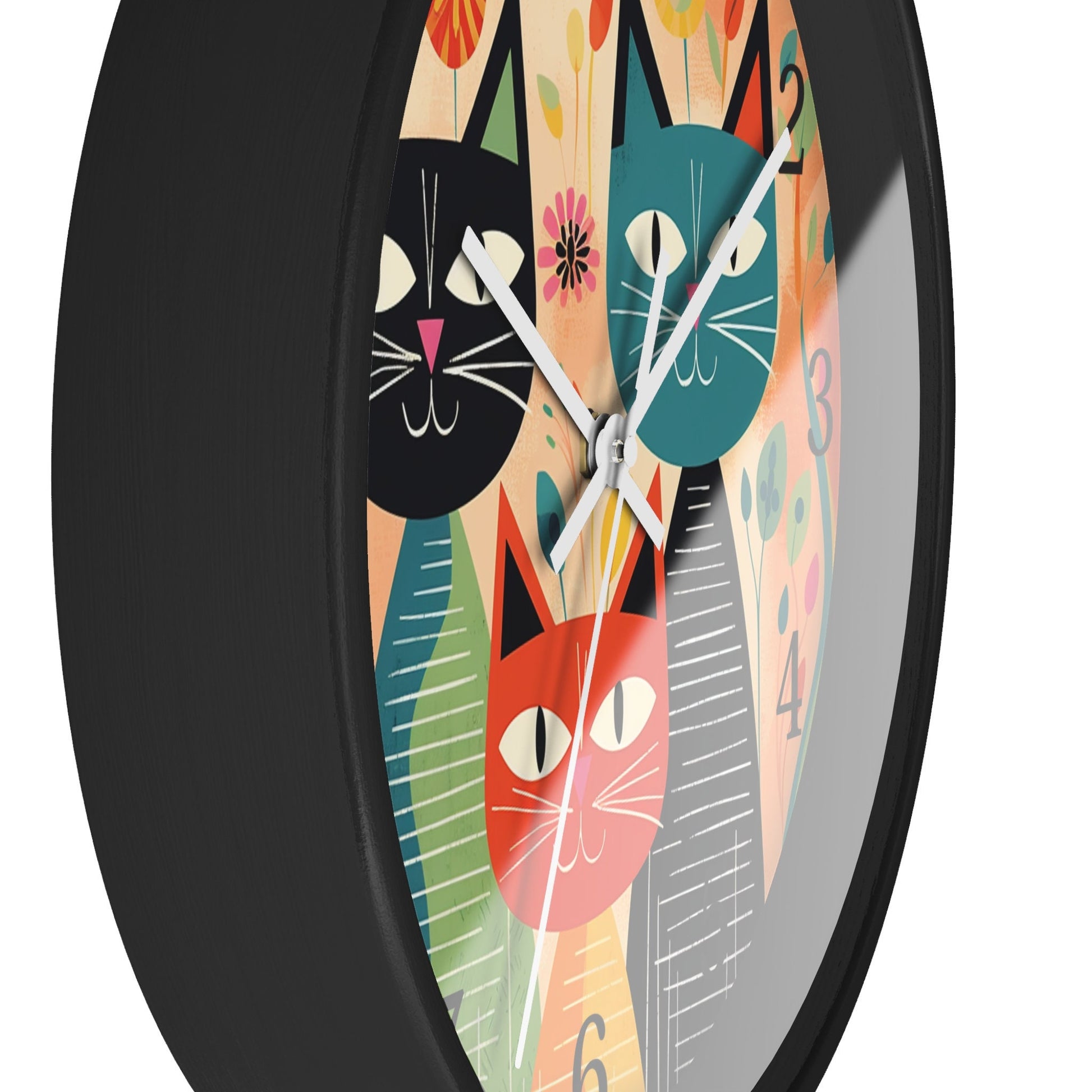 Vintage Mid-Century Cat Wall Clock for Unique Home Decor Gift