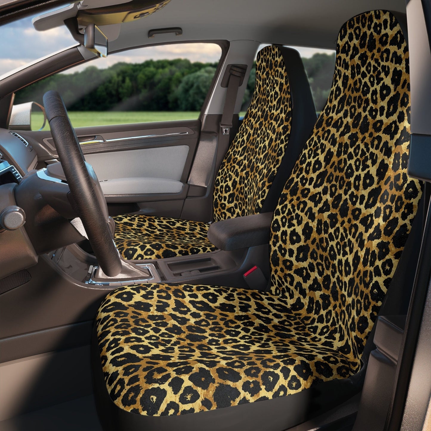 Chic Cheetah Print Car Seat Covers: Driver Gift, Stylish Interior Accessory