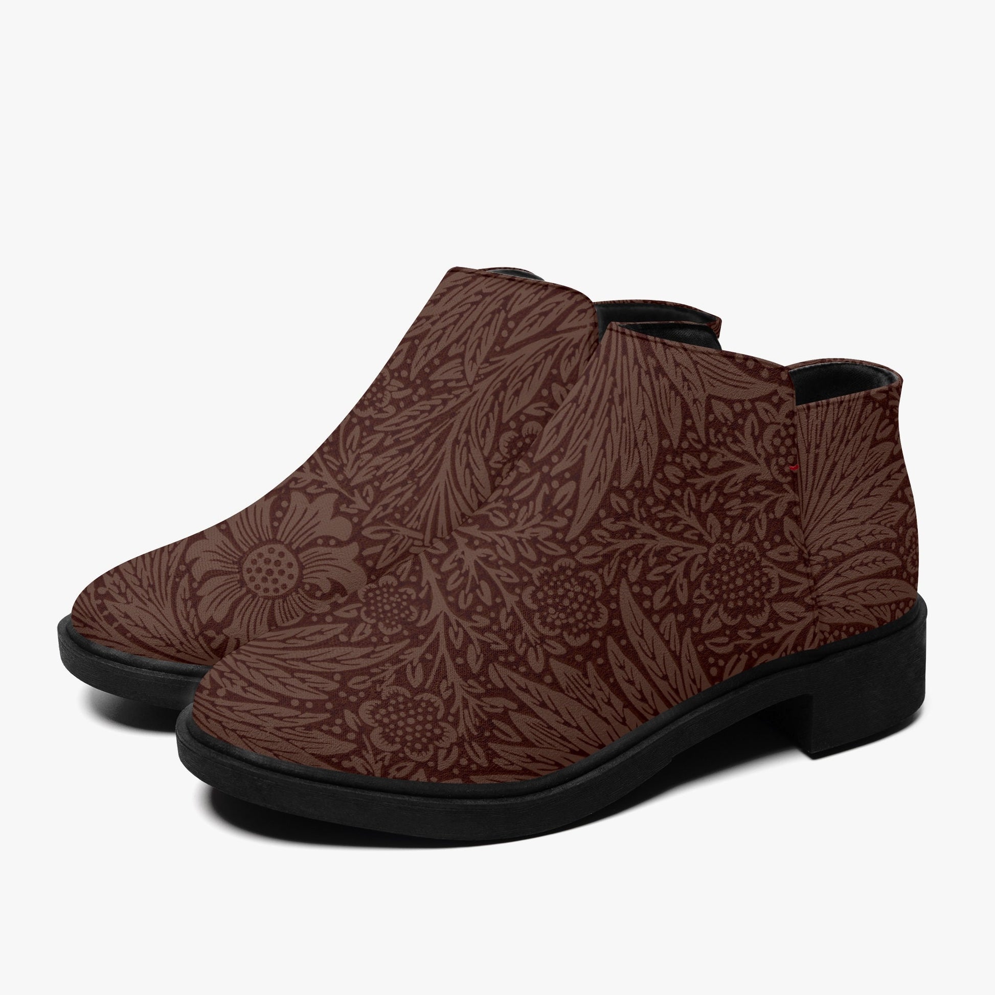Stylish Brown Suede Ankle Boots with Zipper - Perfect Gift for Women