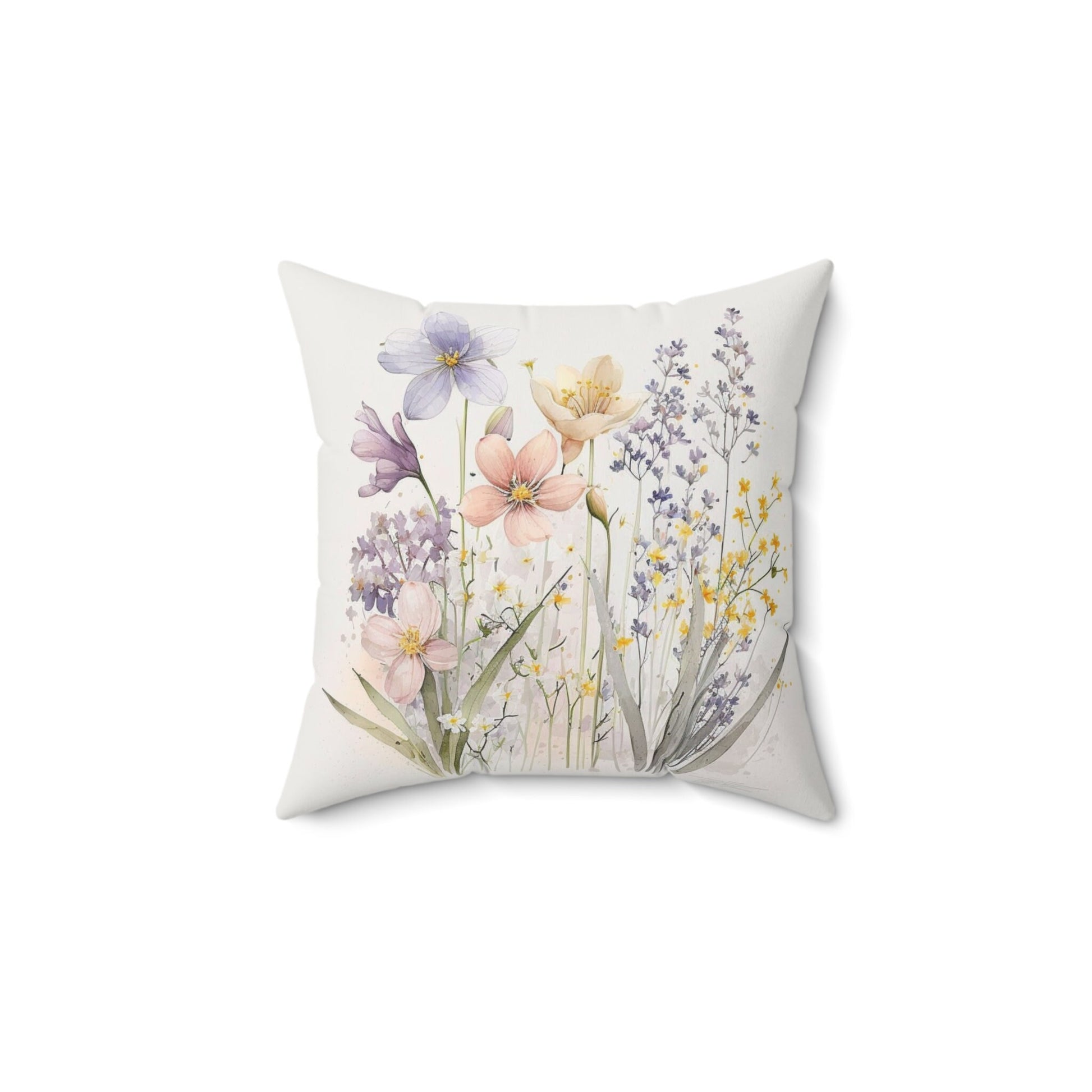 Boho Flower Pillow, Pretty Spring Home Decor, Bestfriend Gift Idea, Stylish Cute Cushion