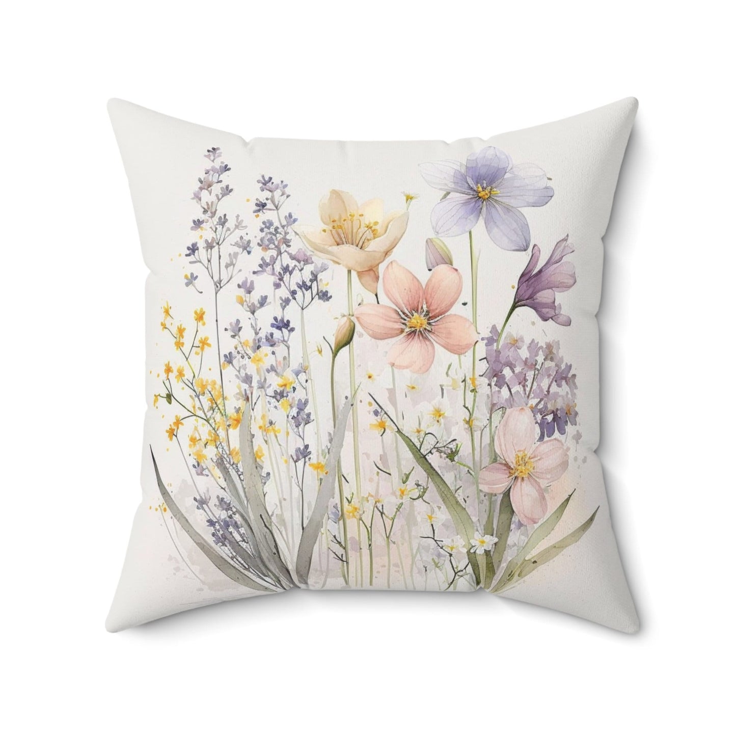 Boho Flower Pillow, Pretty Spring Home Decor, Bestfriend Gift Idea, Stylish Cute Cushion