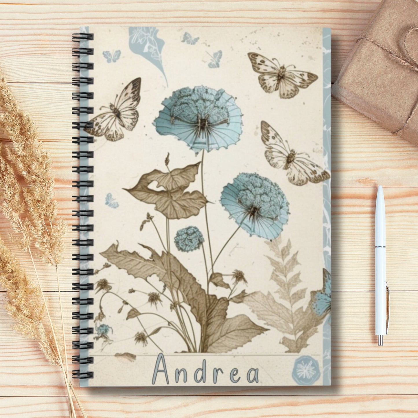 Vintage Journal, Custom Name Journal, Butterfly Journal, Gift Giving Idea, Bestfriend Gift Idea, Useful Gift Ideas