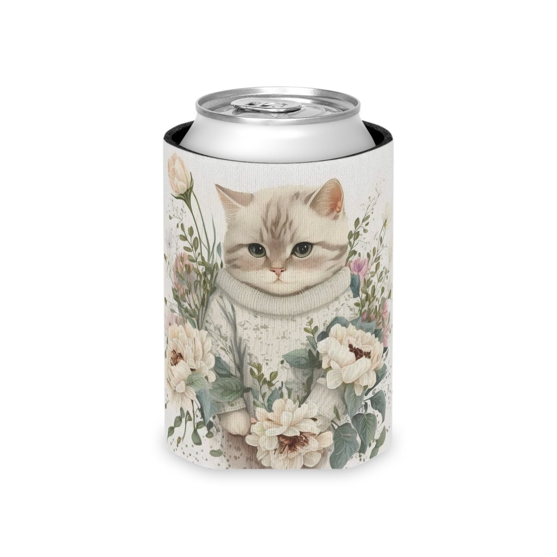 Adorable Cat Can Cooler - Charming Beer Wrap for Cat Lovers, Ideal Cat-Themed Gift
