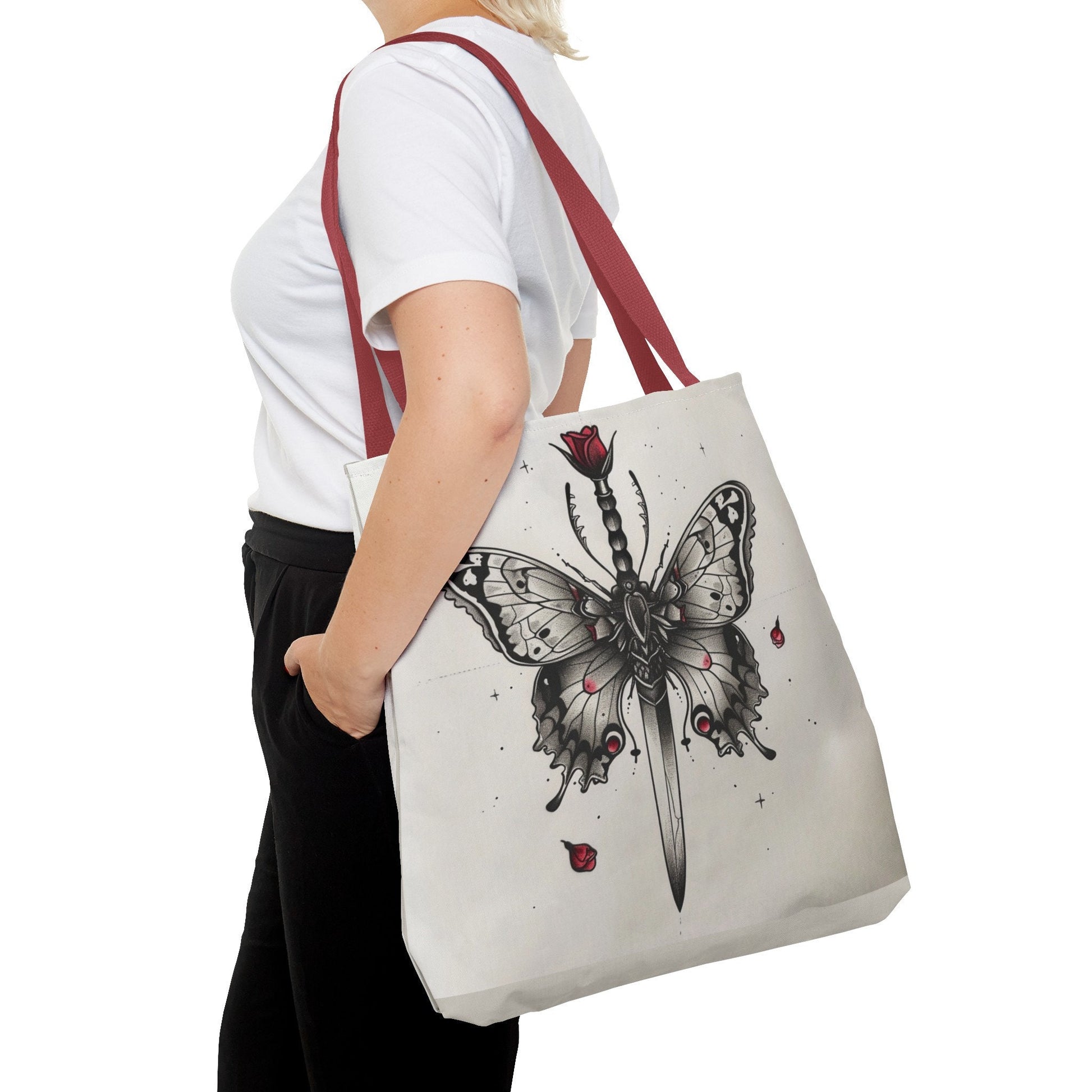 Butterfly Sword Tote Bag - Cool, Cute, Thoughtful, and Practical Gift Idea
