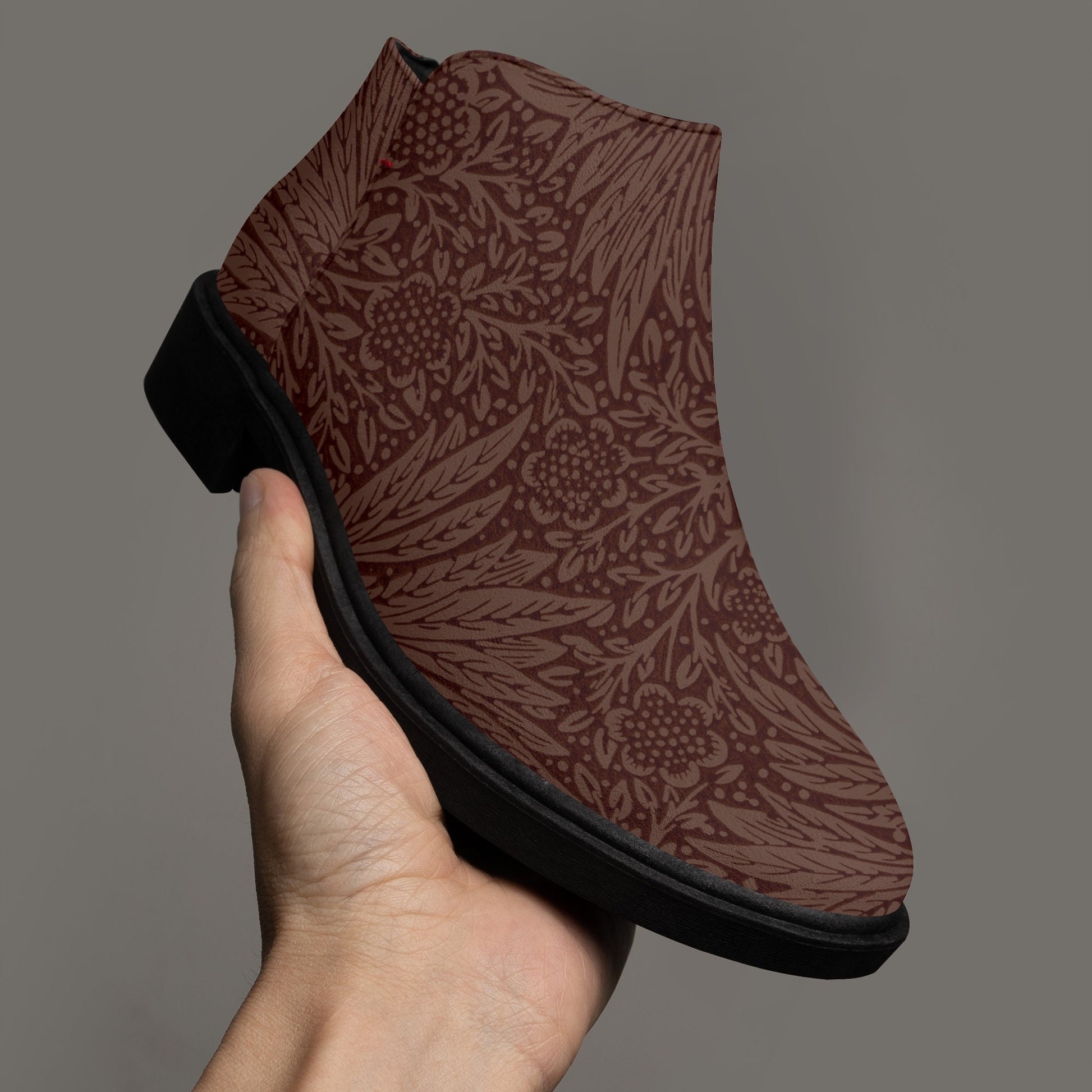 Stylish Brown Suede Ankle Boots with Zipper - Perfect Gift for Women