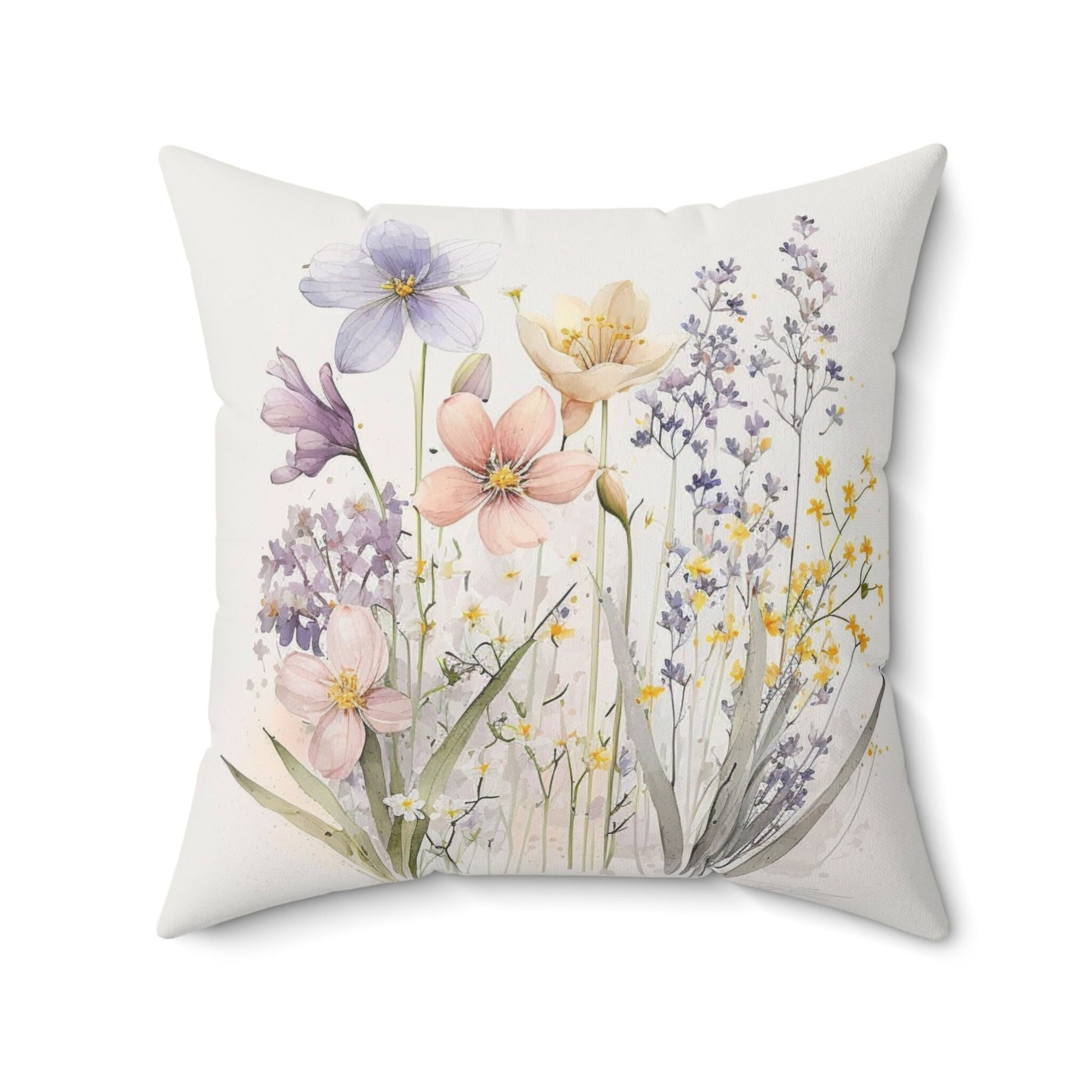 Boho Flower Pillow, Pretty Spring Home Decor, Bestfriend Gift Idea, Stylish Cute Cushion