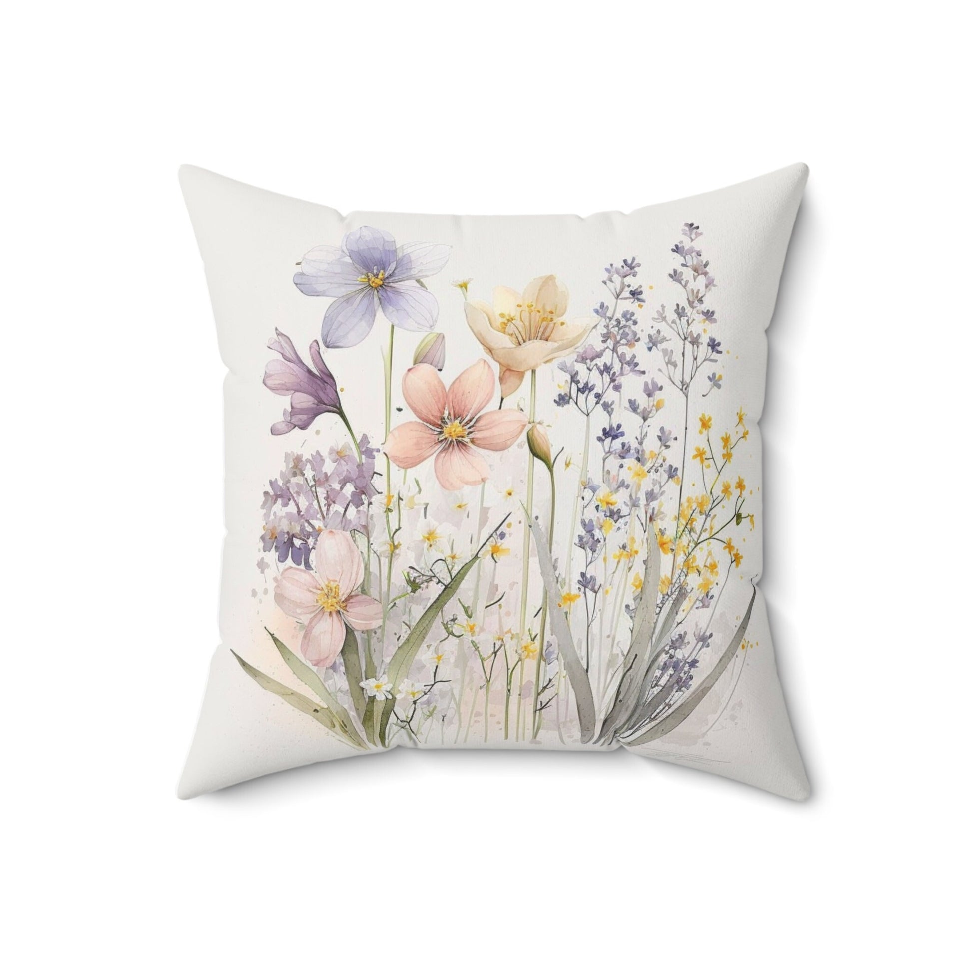 Boho Flower Pillow, Pretty Spring Home Decor, Bestfriend Gift Idea, Stylish Cute Cushion