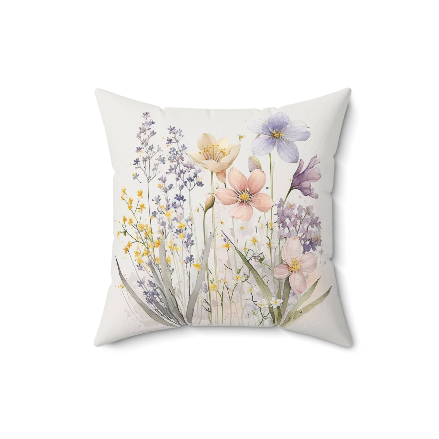 Boho Flower Pillow, Pretty Spring Home Decor, Bestfriend Gift Idea, Stylish Cute Cushion
