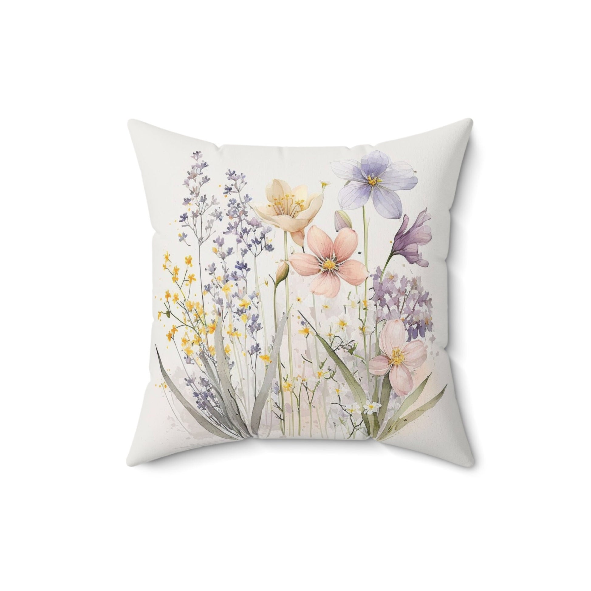 Boho Flower Pillow, Pretty Spring Home Decor, Bestfriend Gift Idea, Stylish Cute Cushion