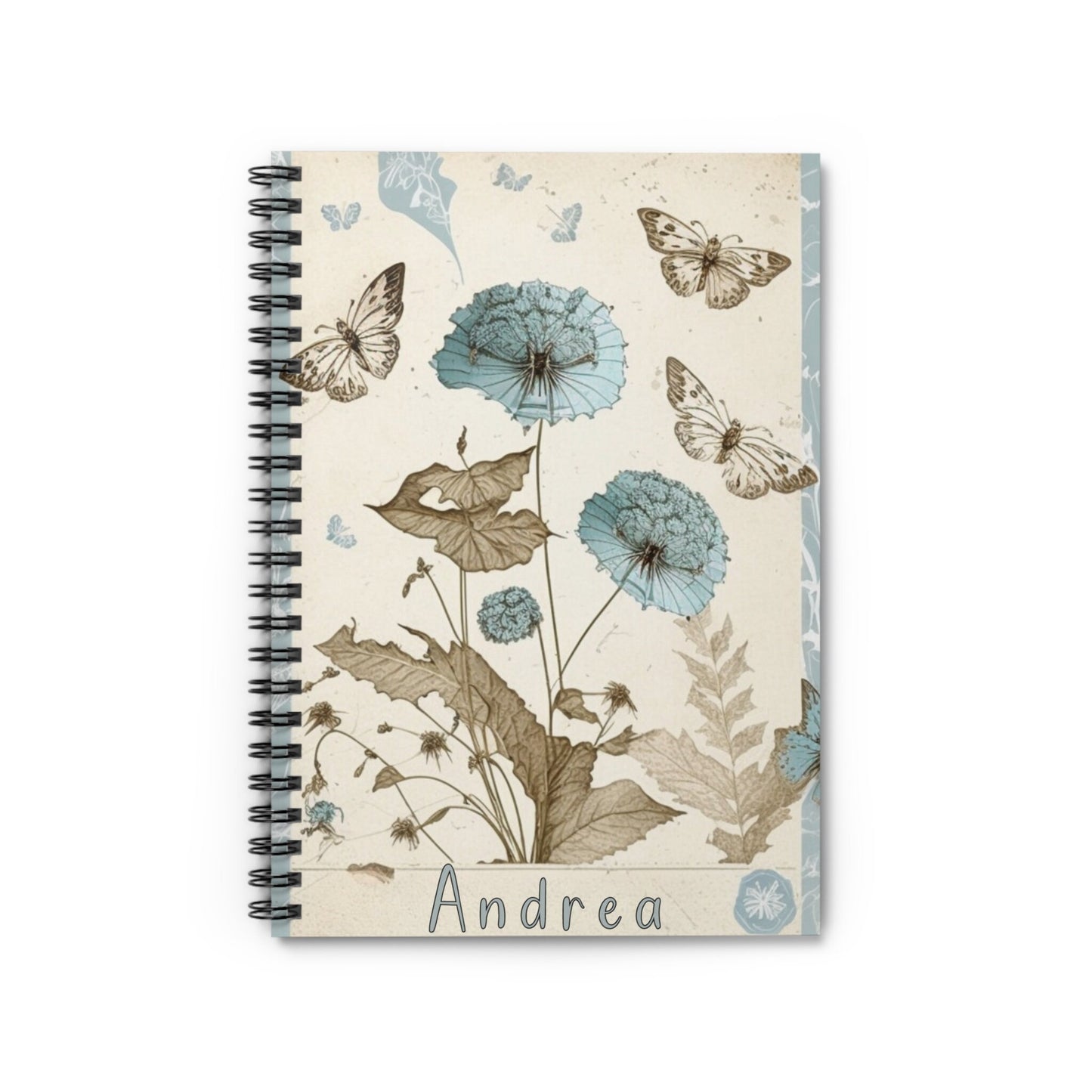 Vintage Journal, Custom Name Journal, Butterfly Journal, Gift Giving Idea, Bestfriend Gift Idea, Useful Gift Ideas
