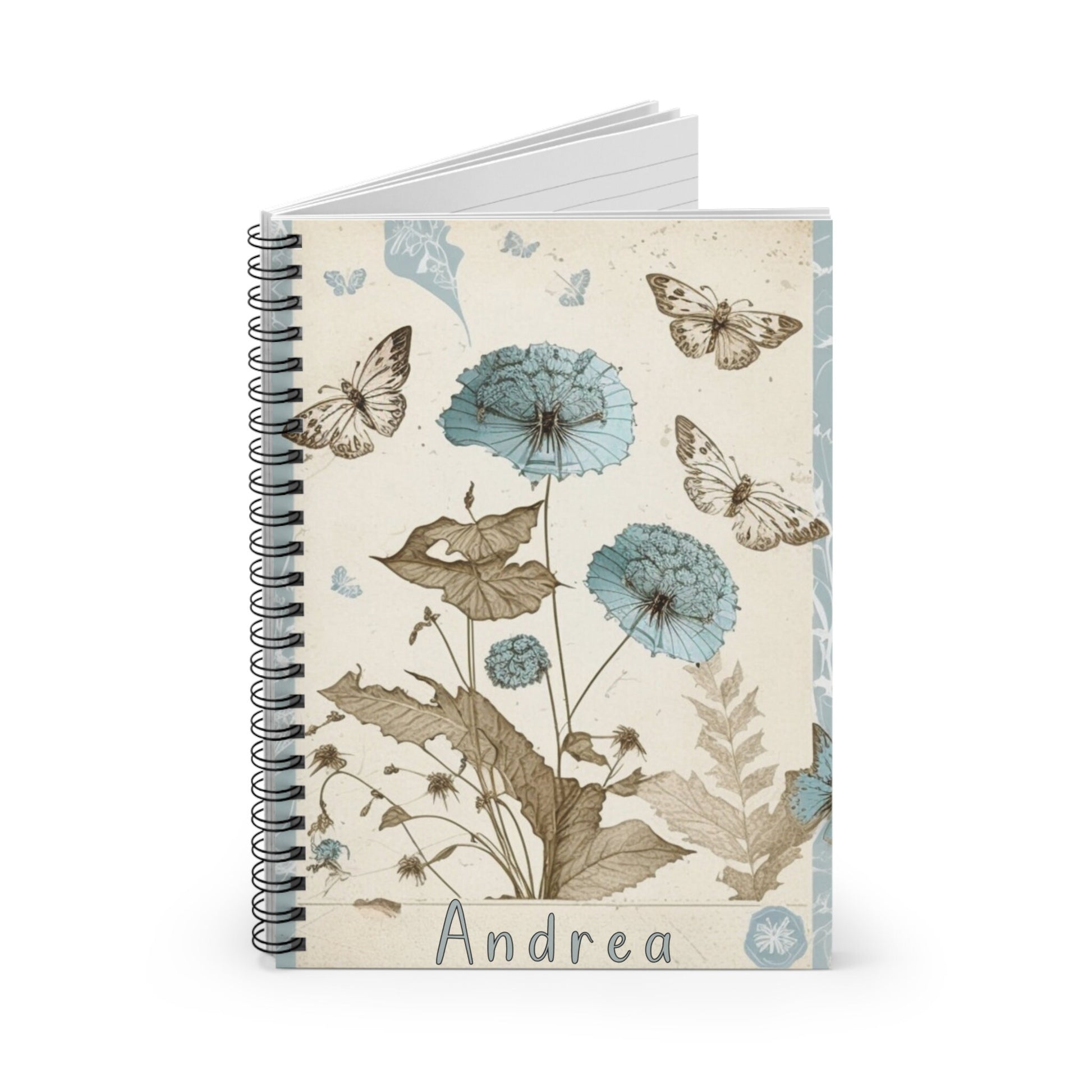 Vintage Journal, Custom Name Journal, Butterfly Journal, Gift Giving Idea, Bestfriend Gift Idea, Useful Gift Ideas