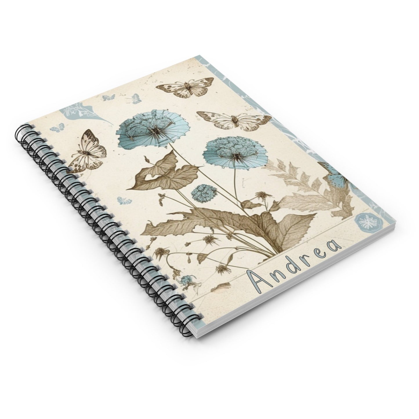 Vintage Journal, Custom Name Journal, Butterfly Journal, Gift Giving Idea, Bestfriend Gift Idea, Useful Gift Ideas