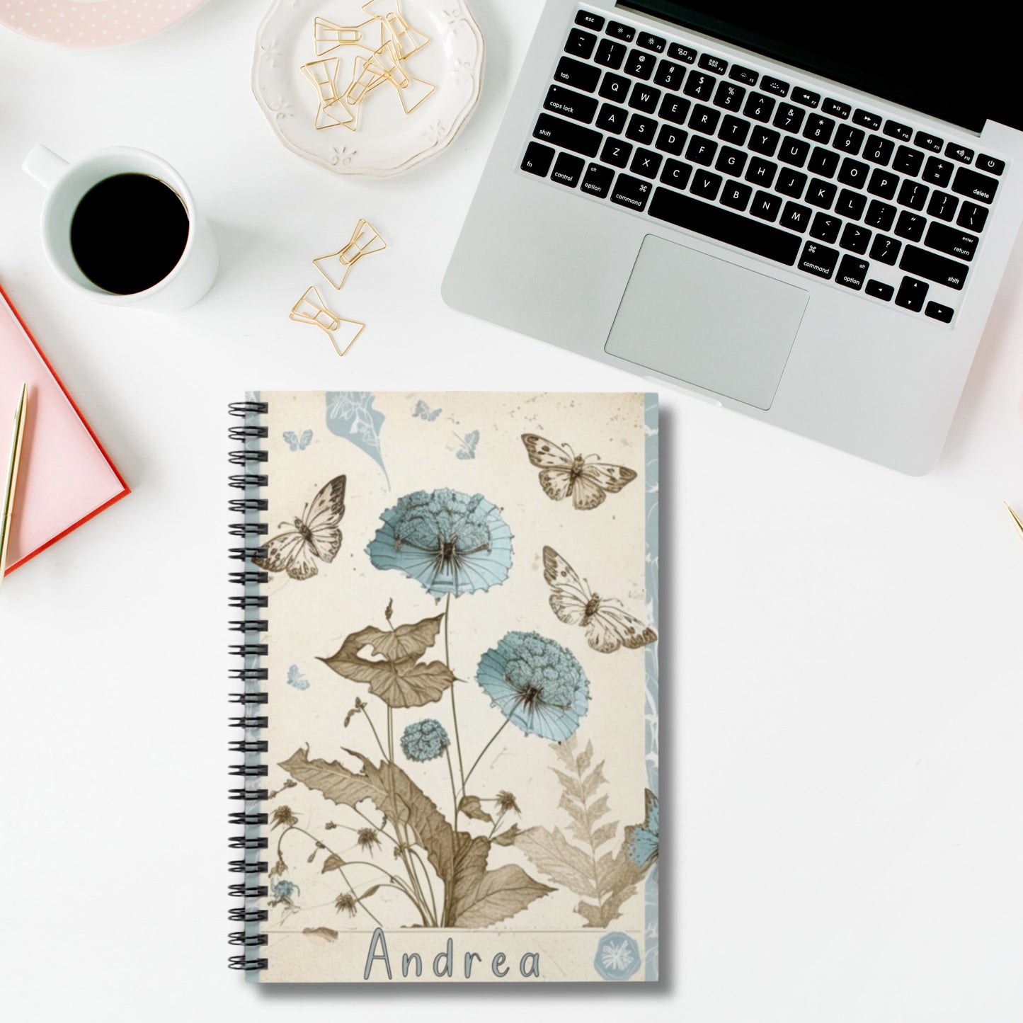 Vintage Journal, Custom Name Journal, Butterfly Journal, Gift Giving Idea, Bestfriend Gift Idea, Useful Gift Ideas