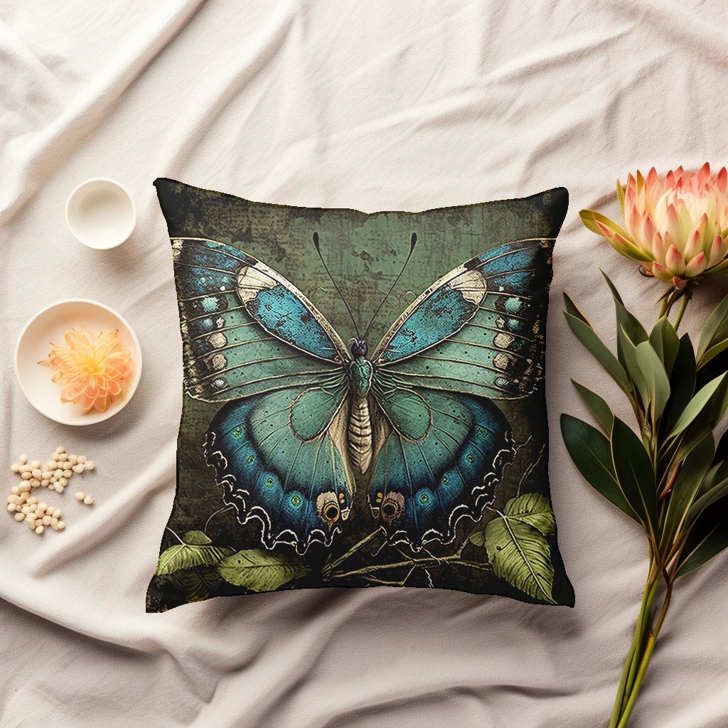 Stylish Handmade Butterfly Scatter Pillow for Couch, Gift Idea