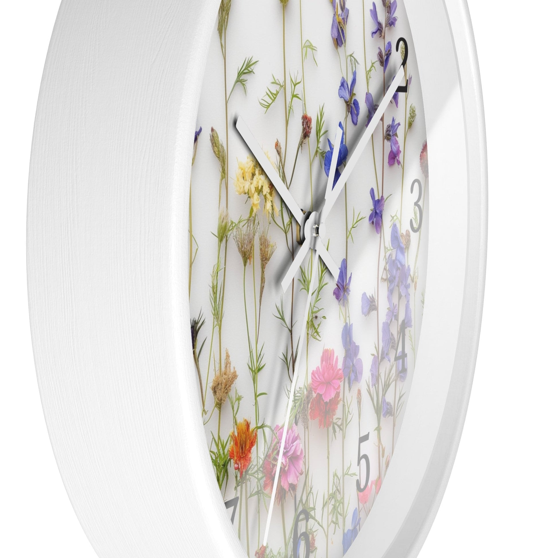 Handmade Floral Wall Clock, Unique Botanical Decor, Beautiful Flower Timepiece