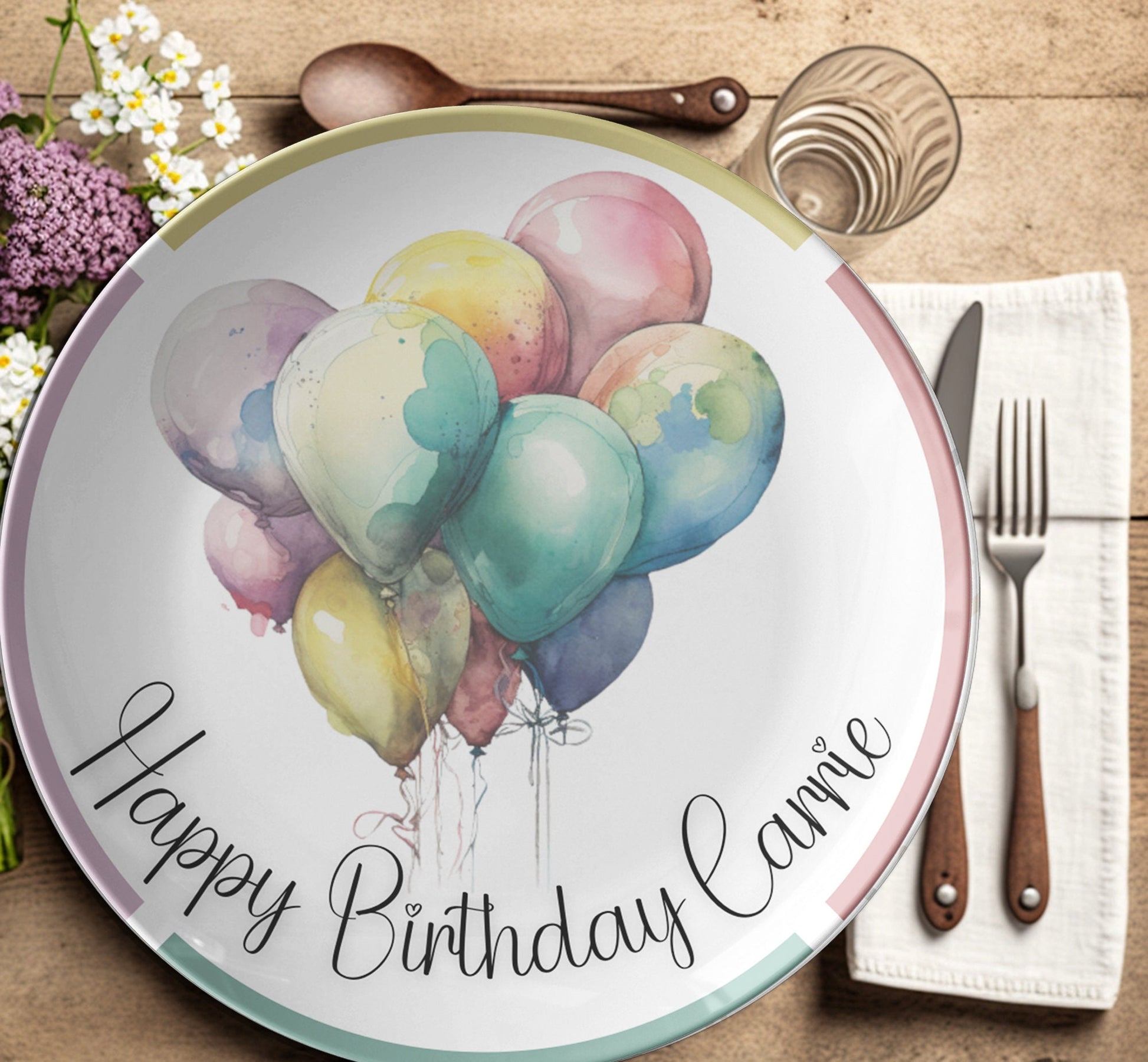 Charming Birthday Plates, Thoughtful Gift for Celebrations, Microwave Safe Tableware