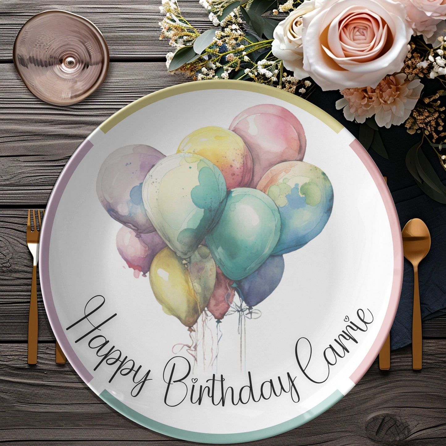 Charming Birthday Plates, Thoughtful Gift for Celebrations, Microwave Safe Tableware