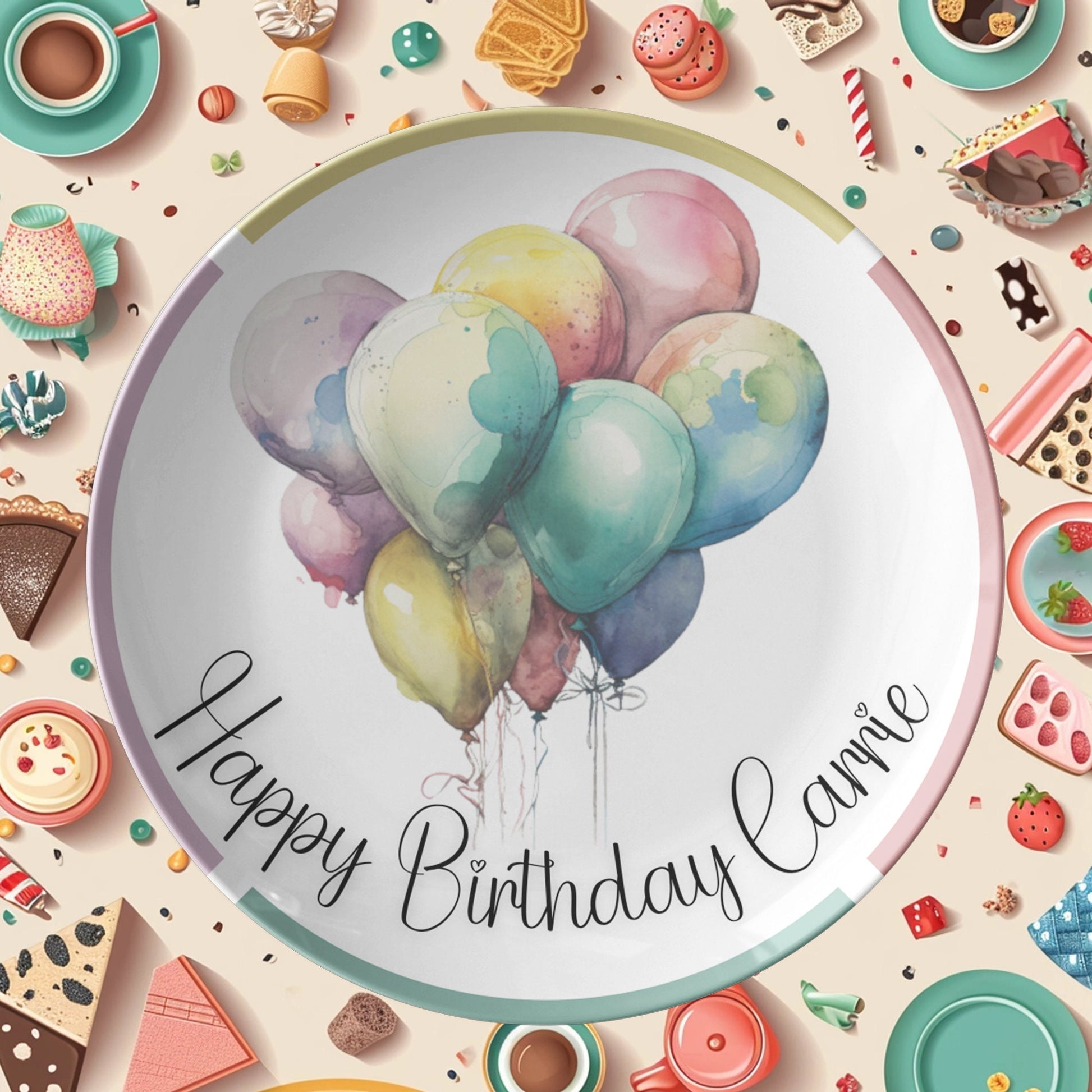 Charming Birthday Plates, Thoughtful Gift for Celebrations, Microwave Safe Tableware