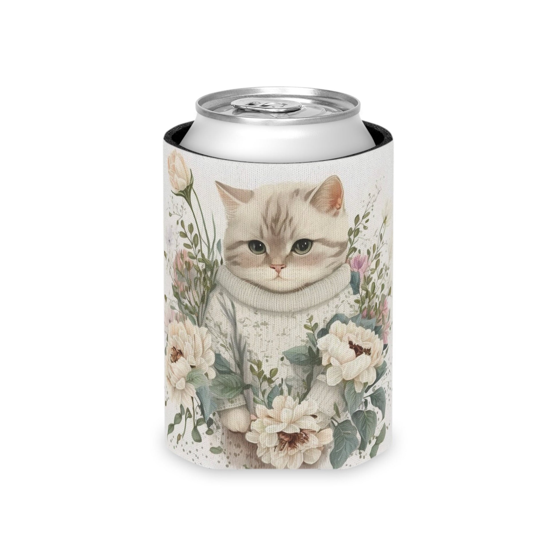 Adorable Cat Can Cooler - Charming Beer Wrap for Cat Lovers, Ideal Cat-Themed Gift