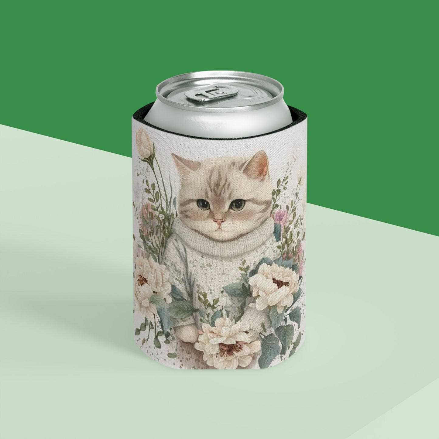 Adorable Cat Can Cooler - Charming Beer Wrap for Cat Lovers, Ideal Cat-Themed Gift