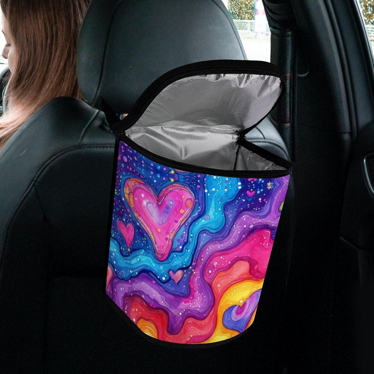 Vibrant Portable Car Trash Can: Compact Organizer for RVs, Camping & Travel - Functional Accessory