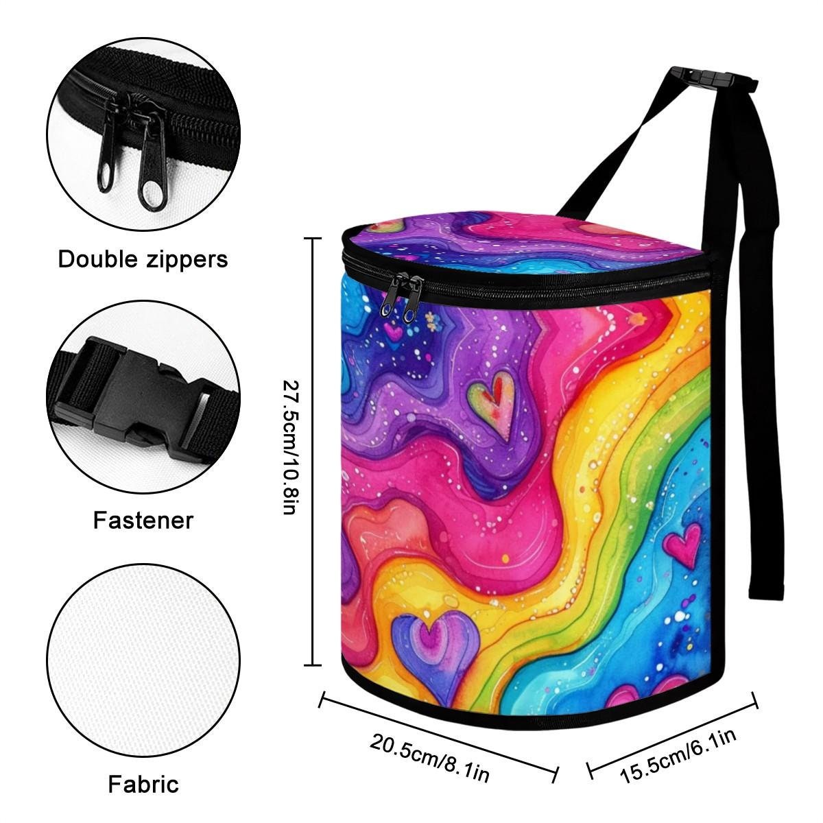 Vibrant Portable Car Trash Can: Compact Organizer for RVs, Camping & Travel - Functional Accessory
