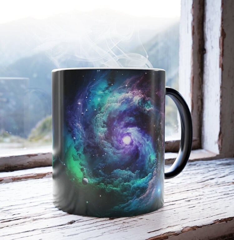 Color-Changing Galaxy Mug: Unique Astronomy Gift for Space Enthusiasts and Coffee Lovers