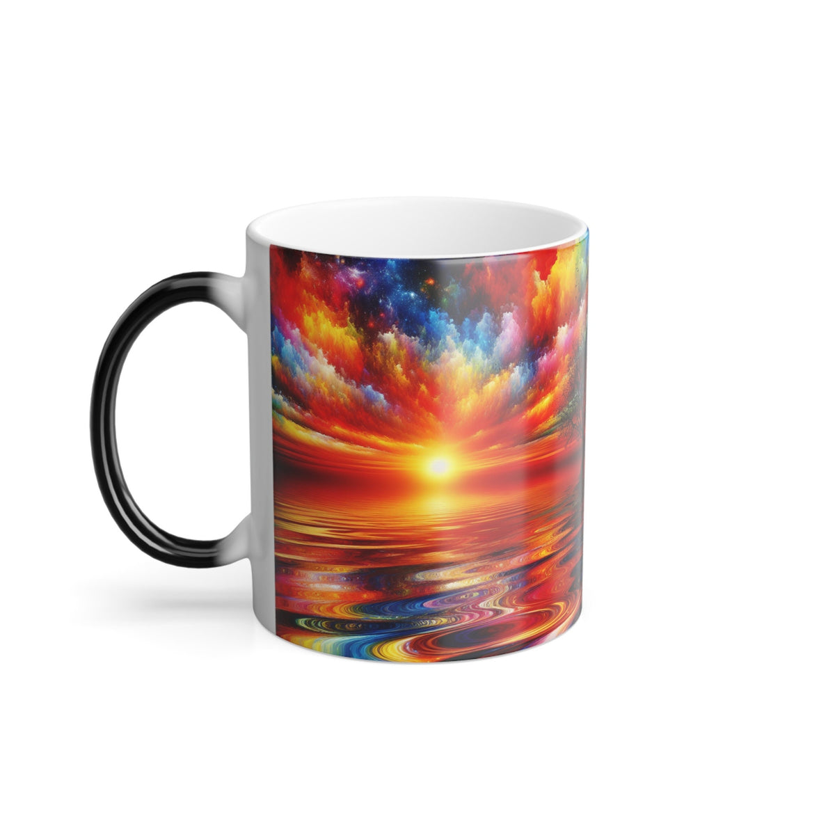 Color-Changing Sunset Coffee Mug: Heat Reactive Ceramic Mug