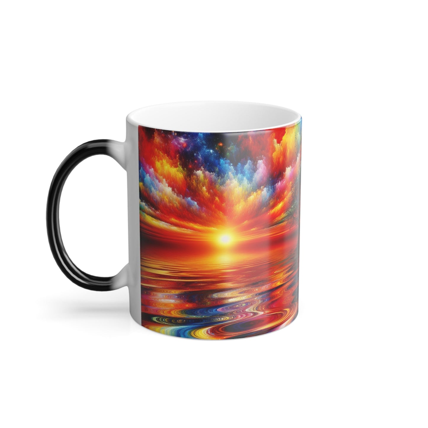 Color-Changing Sunset Coffee Mug: Heat Reactive Ceramic Mug