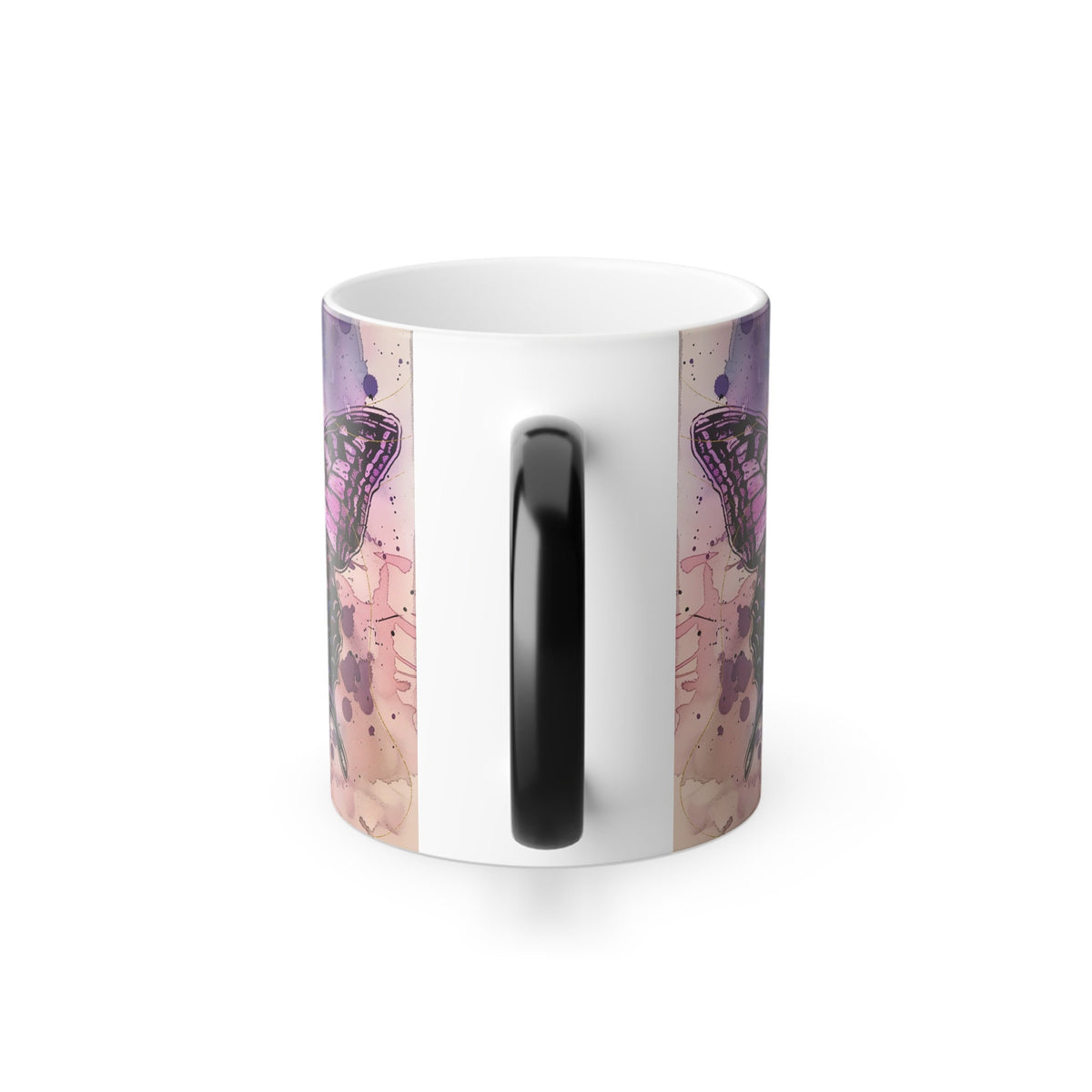 Color-Changing Butterfly Mug: Heat-Reactive Ceramic Coffee Cup