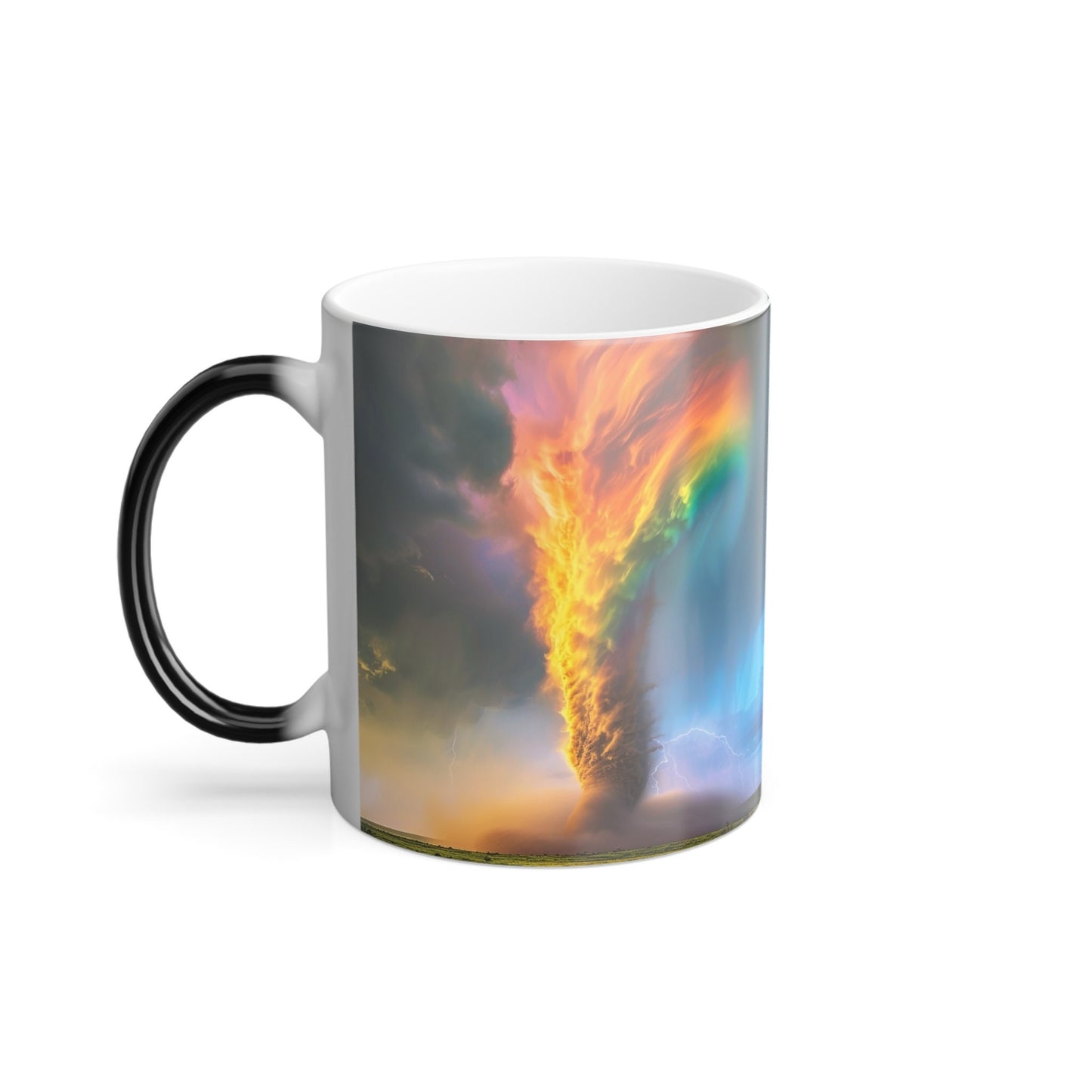 Color-Changing Tornado Mug: Heat-Reactive Ceramic Coffee Cup