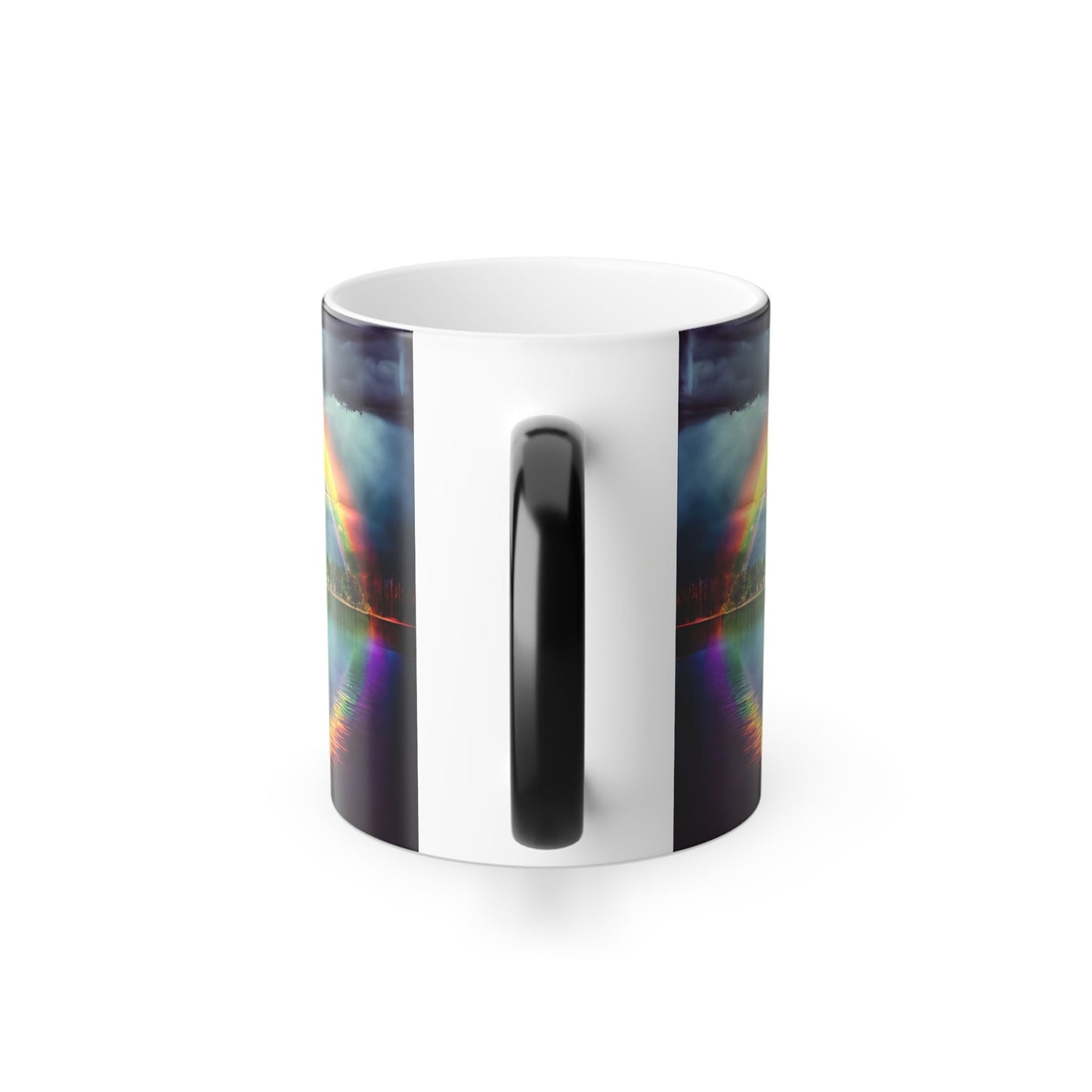 Color-Changing Rainbow Lake Mug: Heat Reactive Ceramic Coffee Cup