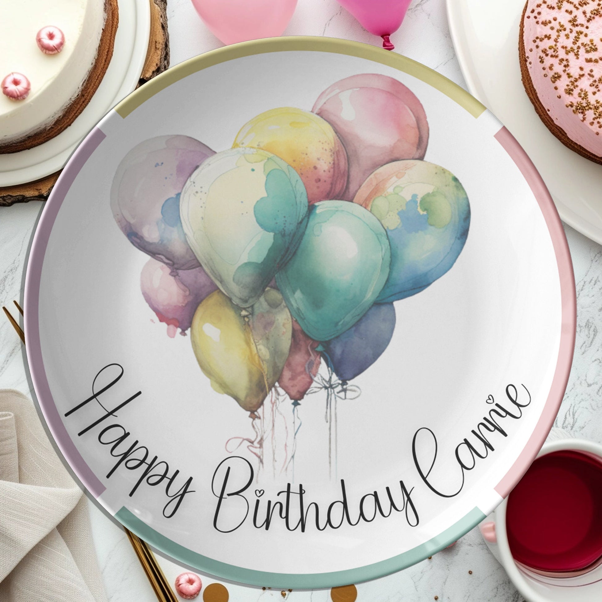 Charming Birthday Plates, Thoughtful Gift for Celebrations, Microwave Safe Tableware